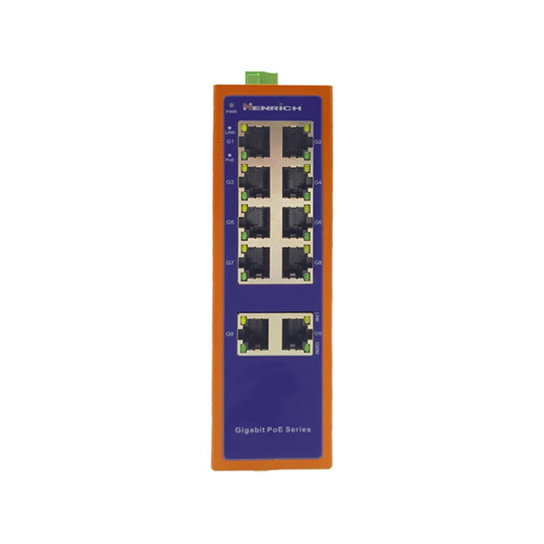 Henrich HES10GB-X-8E 10-port Full Gigabit Din-rail Unmanaged PoE Ethernet Switch 2