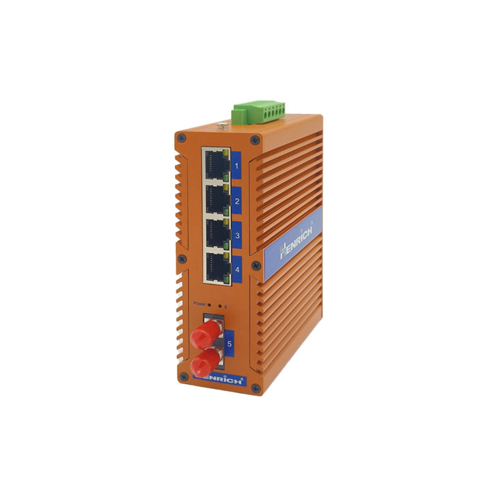 A picture of Henrich HES5A-Z-SST 5-port Din-rail Unmanaged Ethernet Switch