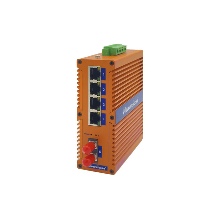 A picture of Henrich HES5GA-Z-SST 5-port Full Gigabit Din-rail Unmanaged Ethernet Switch