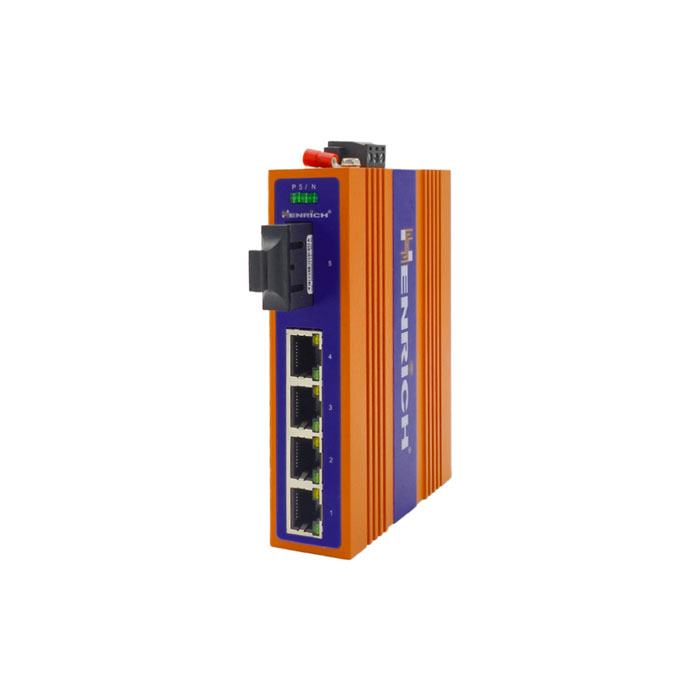 A picture of Henrich HES5GB-Y-SC 5-port Full Gigabit Din-rail Unmanaged Ethernet Switch