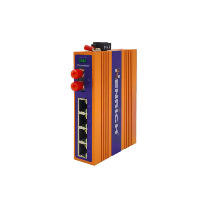 A picture of Henrich HES5GB-Y-SST 5-port Full Gigabit Din-rail Unmanaged Ethernet Switch