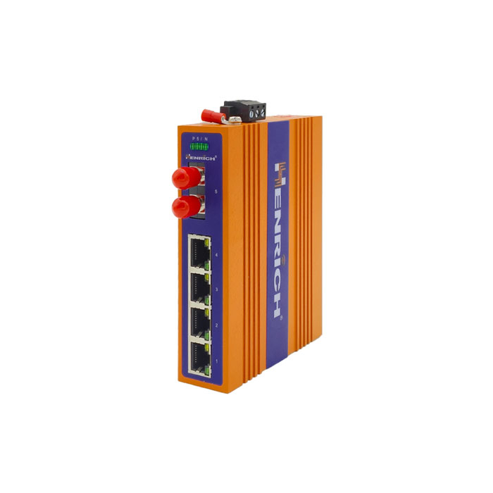 A picture of Henrich HES5GB-Y-ST 5-port Full Gigabit Din-rail Unmanaged Ethernet Switch