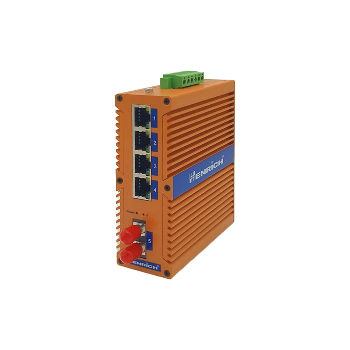 A picture of Henrich HES5A-Z-ST 5-port Din-rail Unmanaged Ethernet Switch