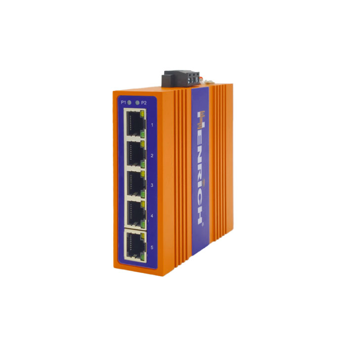 Henrich HES5B-Y 5-port Din-rail Unmanaged Ethernet Switch