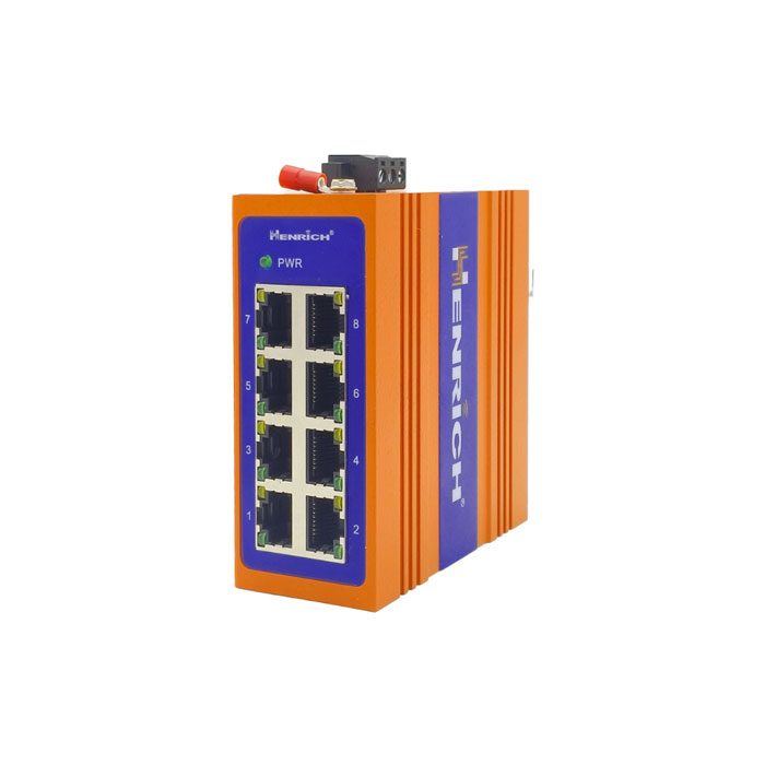 Henrich HES8B-Y 8-port Din-rail Unmanaged Ethernet Switch