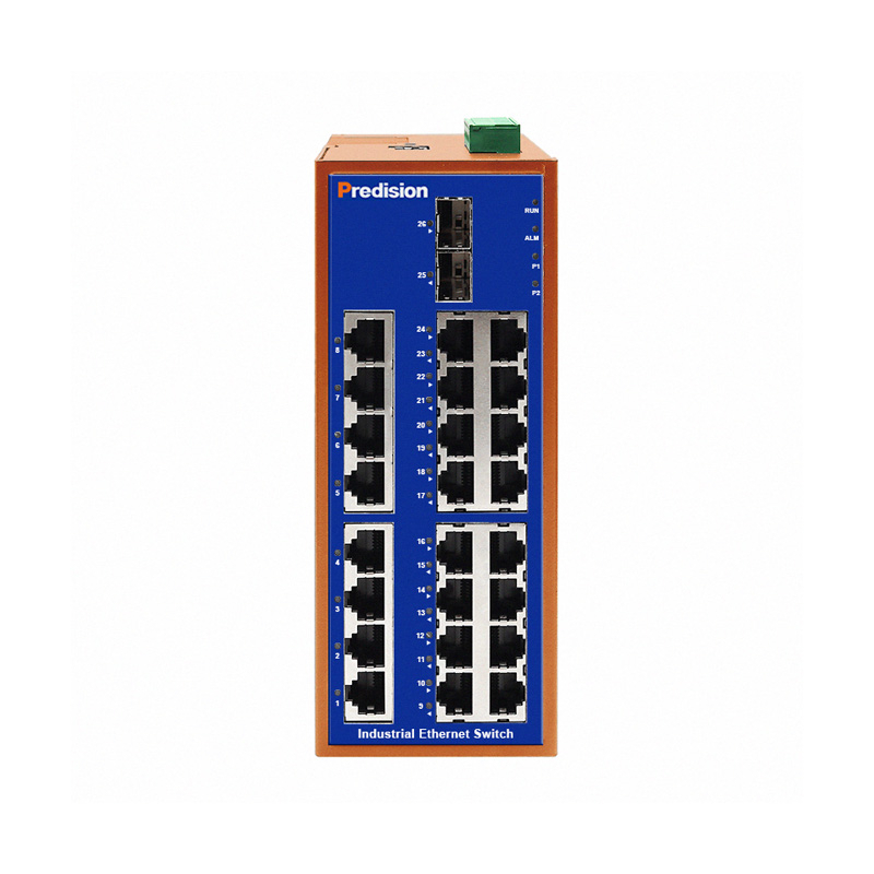 Predision HES26GMA-T-2SFP 26-port Din-rail Gigabit Full Layer 2 Industrial Managed Ethernet Switch 2