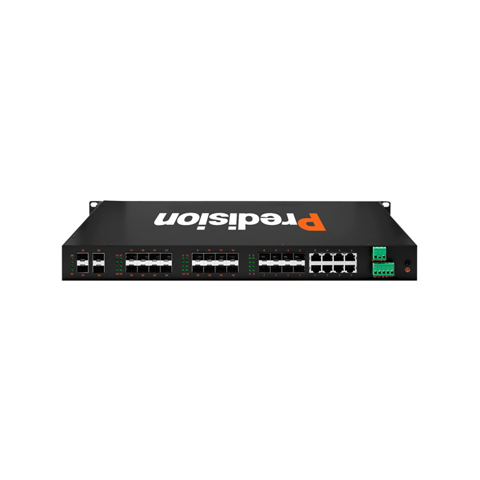 Predision MX6028GLA-T-4XGSFP-8G-16SFP 28-port (4x10Gbps/24xGbps) Layer 3 Industrial Managed Ethernet Switch 2