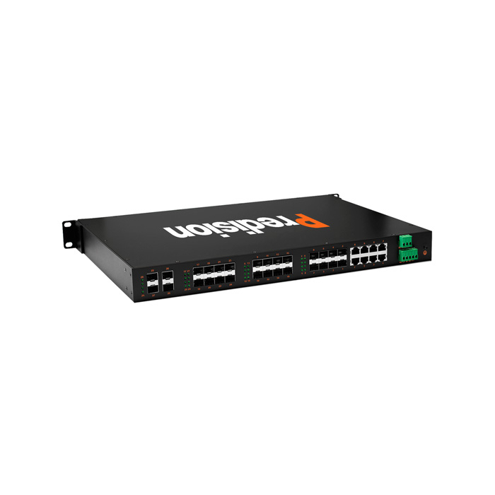 Predision MX6028GLA-T-4XGSFP-8G-16SFP 28-port (4x10Gbps/24xGbps) Layer 3 Industrial Managed Ethernet Switch 3