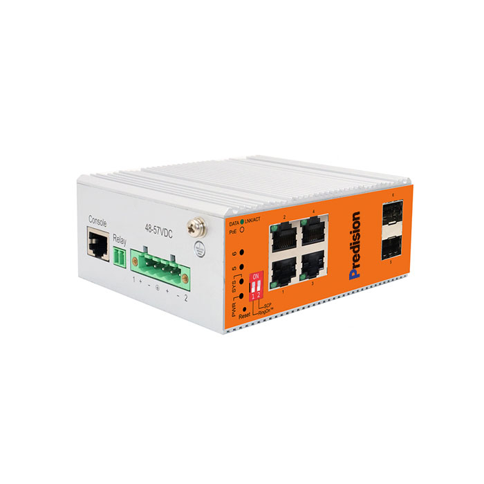 Predision HES6GMA-W-4E-2SFPB 6-port Gigabit Full Layer 2 Industrial Managed PoE Ethernet Switch 3