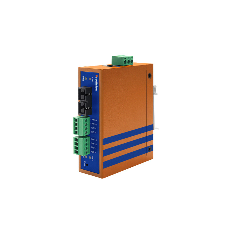 Predision HECS-T-006 100M Fiber to 2-port CAN-Bus Converter
