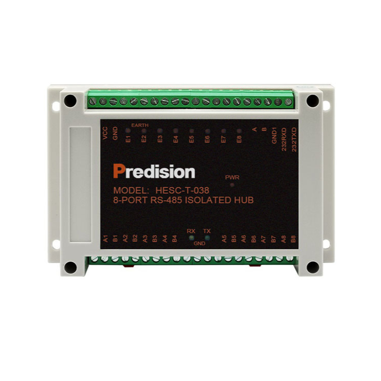 Predision HESC-T-038 RS-232/RS-485 to 8-port RS-485 Hub