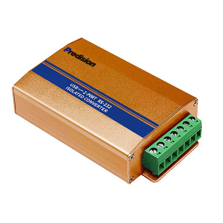 A picture of Predision HEUS-T-023 USB to 2-port RS-232 Photoelectric Isolated Converter