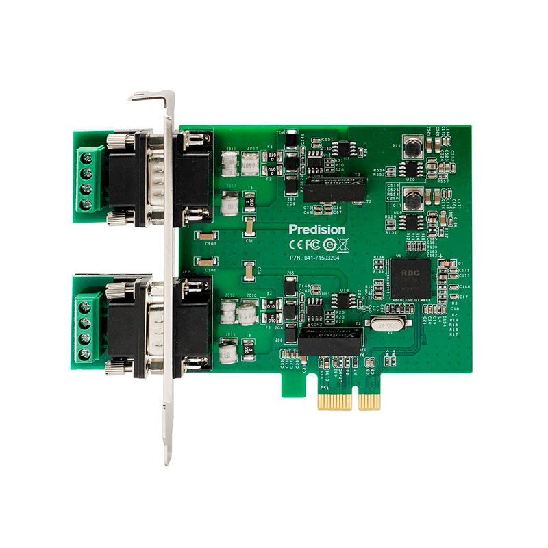 A picture of Predision HECS-T-005 PCI-E to 2-port CAN Bus Card