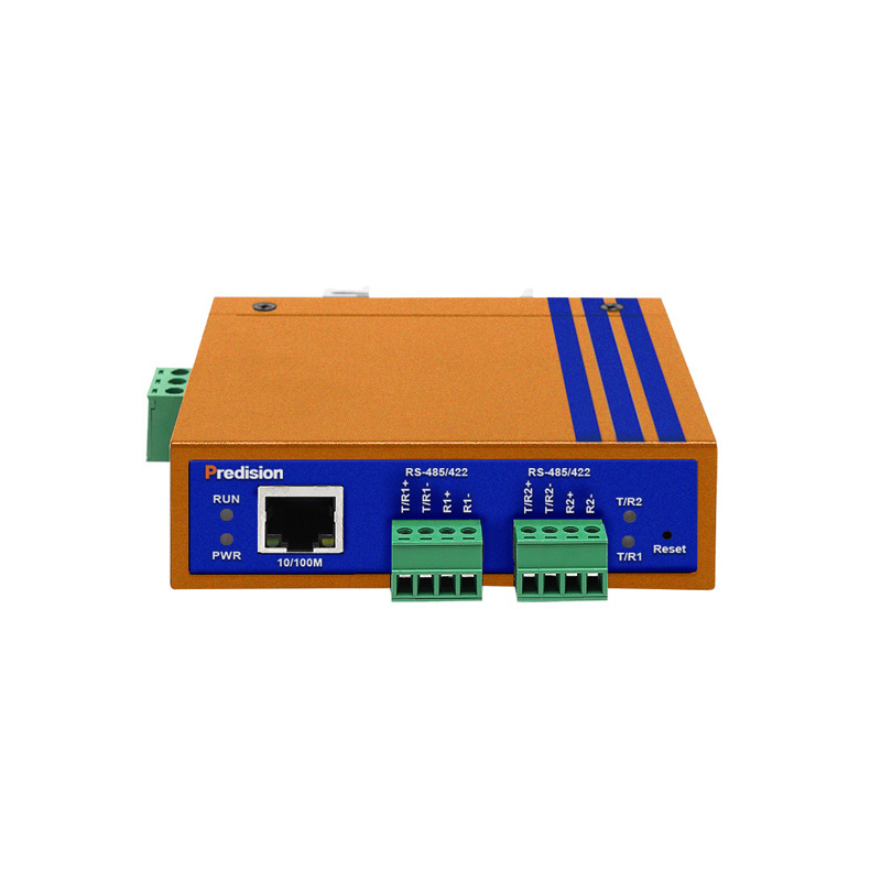 A picture of Predision HESS-T-011 10/100M to 2-port RS-485/422 Serial Device Server