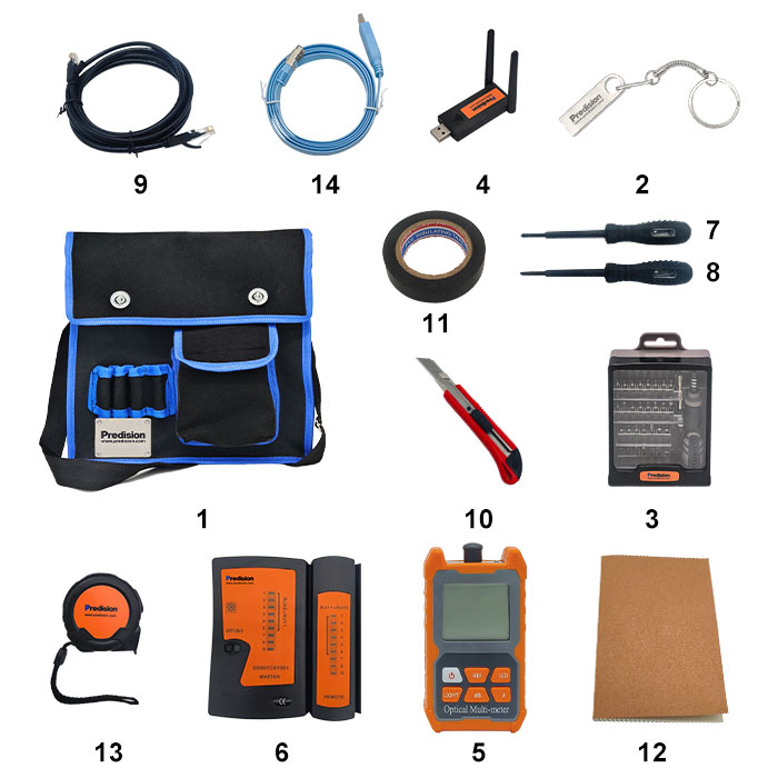 A picture of Predision PTK-014-001 14-piece Durable Toolkit