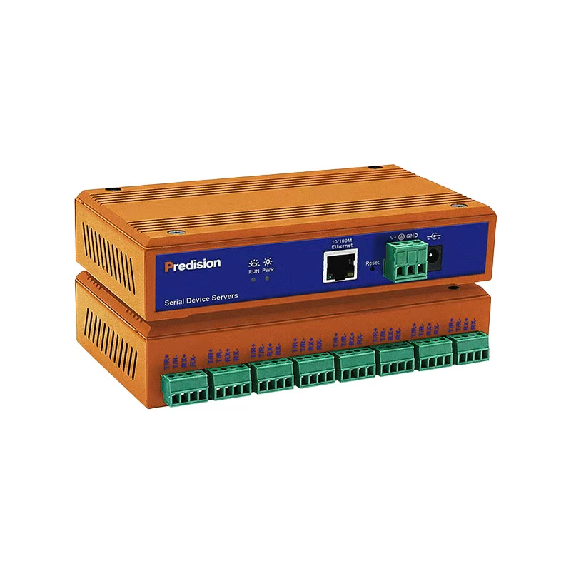 A picture of Predision HESS-T-023 10/100M to 8-port RS-485/422 Serial Device Server