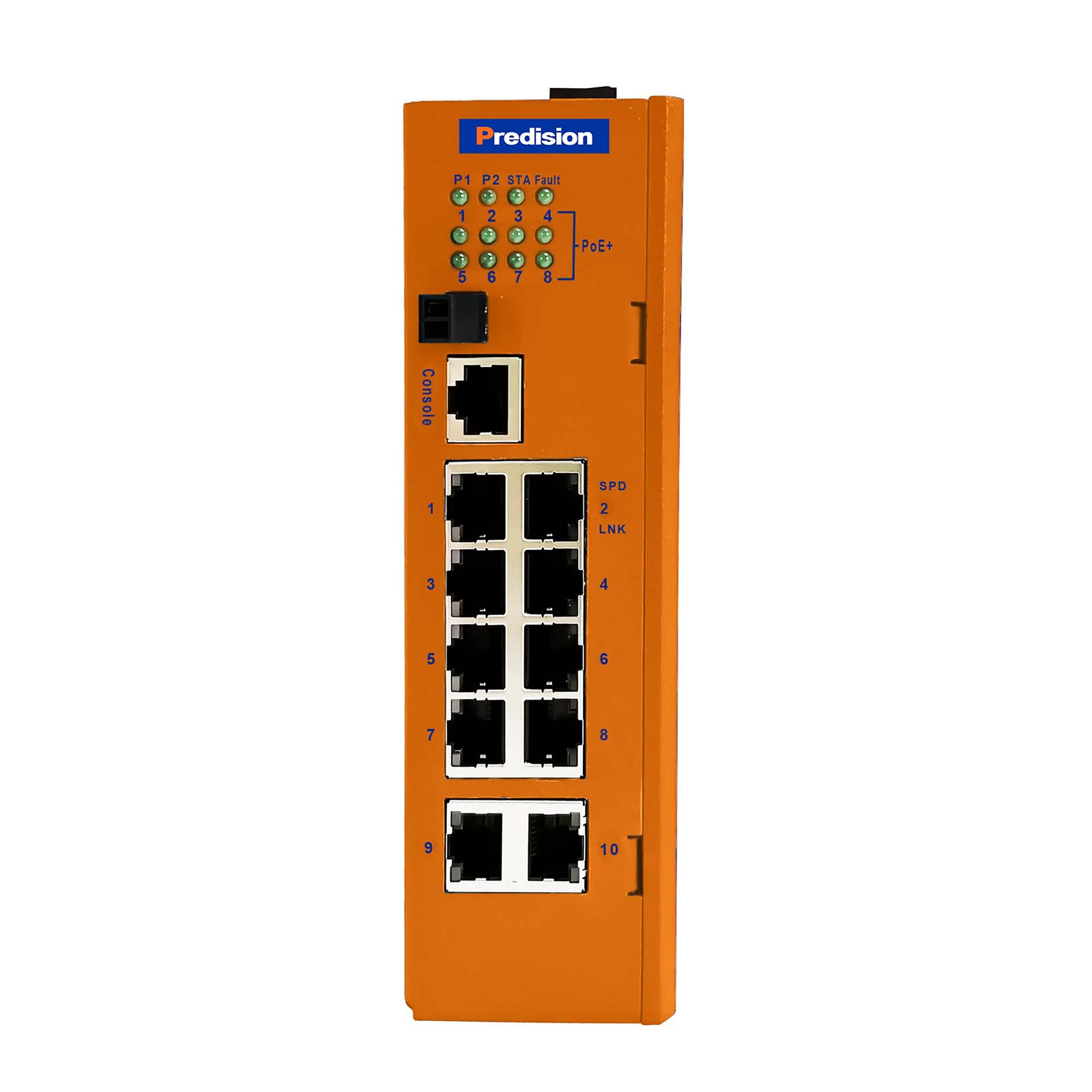 Predision HES10GMA-W-8E 10-port Din-rail Gigabit Full Layer 2 Industrial Managed PoE+ Ethernet Switch 4